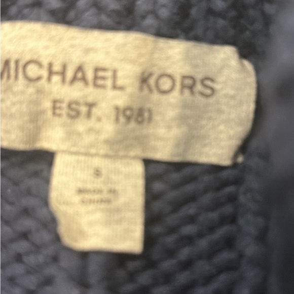 Michael Kors Men's Dark Blue Zip-Up Sweater - Picture 5 of 7